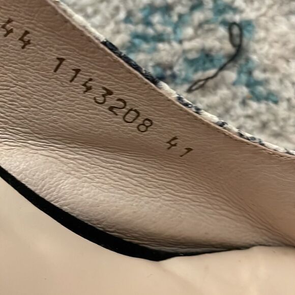 Gadea by Lodi Slingback Block Heels Peep Toe Snakeskin 11 - Picture 7 of 7